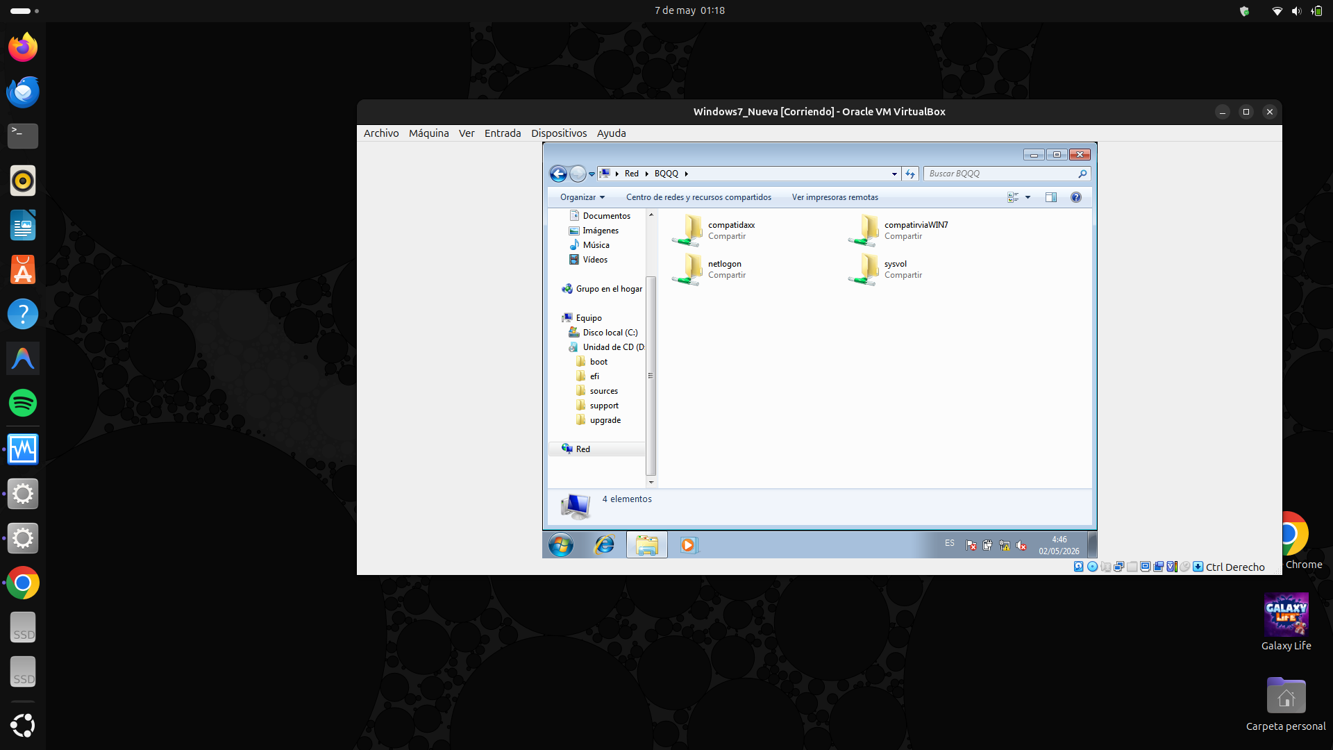 Propiedades de red en Windows 7